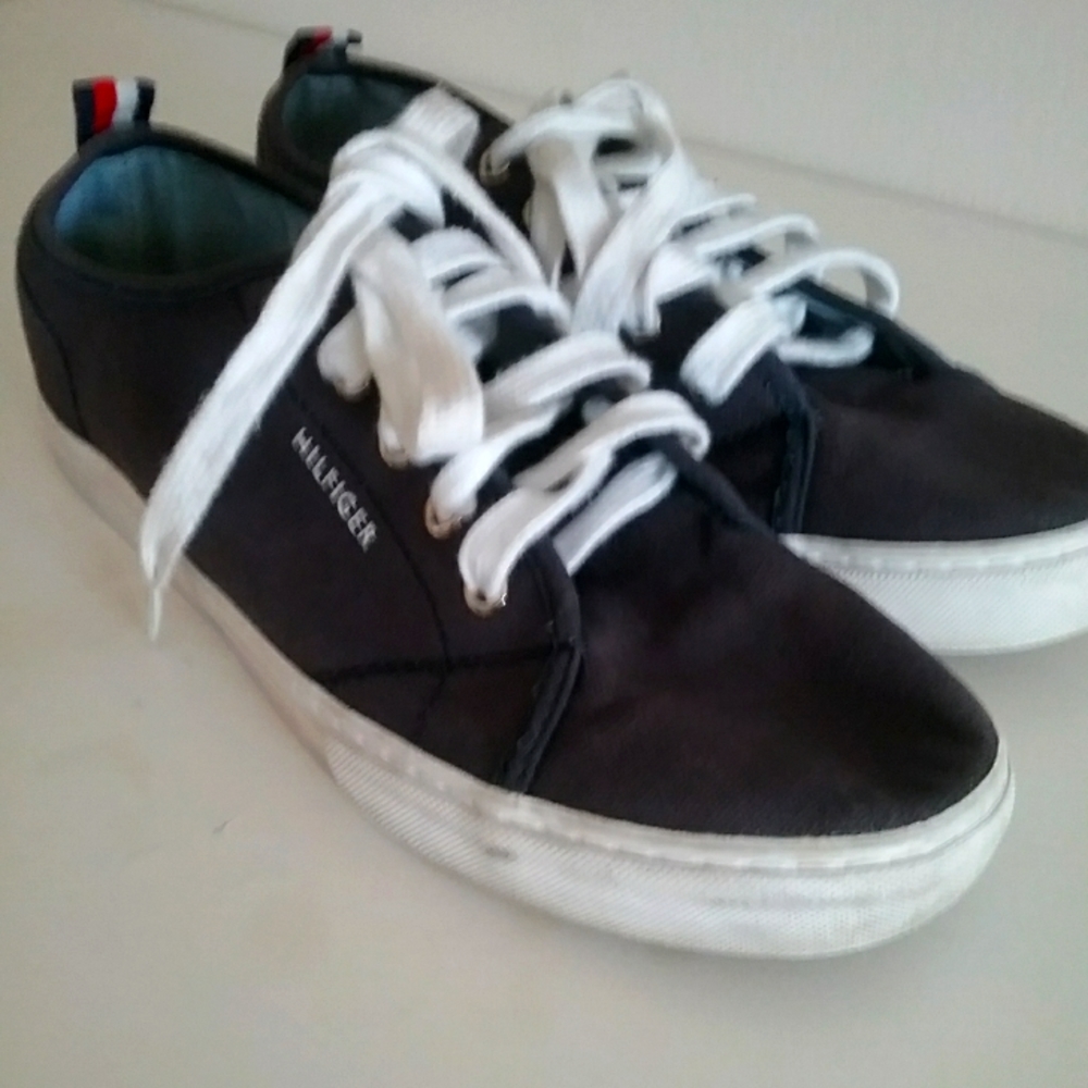Dark Blue Hilfiger Simple Shoes for Men